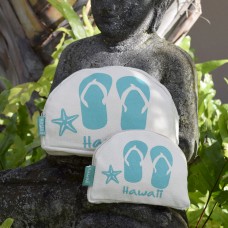 Canvas Pouches Slippers Aqua Green Canvas Pouches Slippers Aqua Green